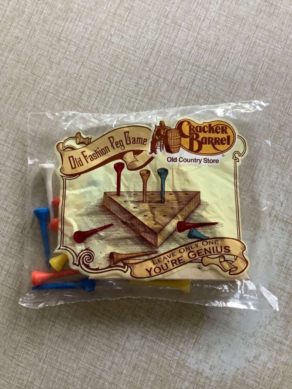 CRACKER BARREL Old Country Store PEG GAME Original "EG-NO-RA-MOOSE" Wooden Game